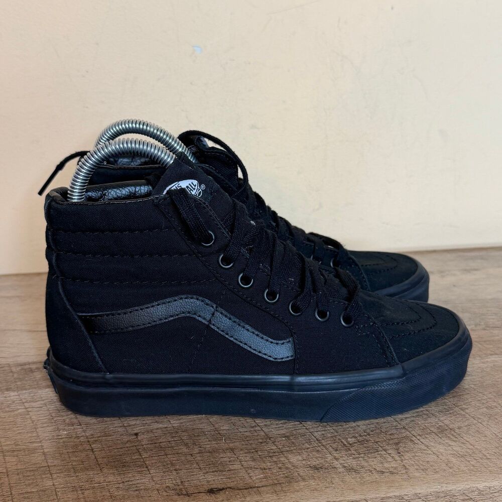 Vans black size 7.5 women’s high top sneakers shoes trainers